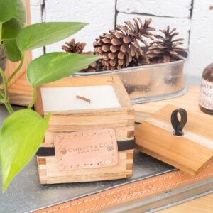 Caja Madera Teca acabado Dovetail Cola de Milano